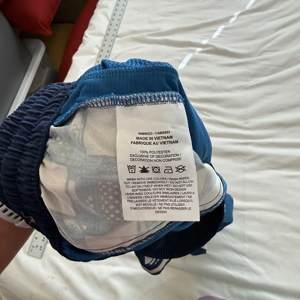 Nike Mens Royal Blue Milk Crate Graphic Mesh Basketball Shorts Zipper Pockets